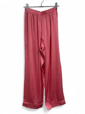 ASOS Pink Satin Wide-Leg Pants